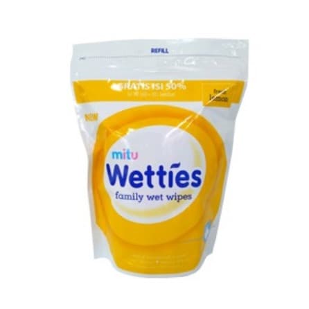Tisu Mitu Wet Wetties Ref 90'S Fresh Lemon Pck