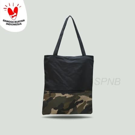Tote Bag Kanvas Kombinasi 