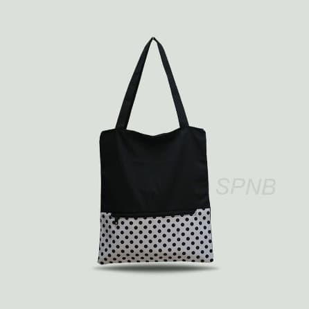 Tote Bag Kanvas Kombinasi Pulka 