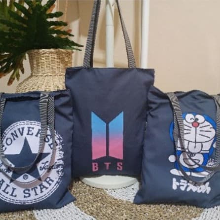 Totebag Drill Sablon Abu Tua