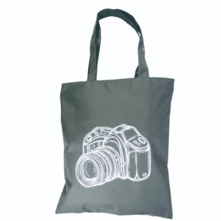 Totebag Motif Camera Resleting