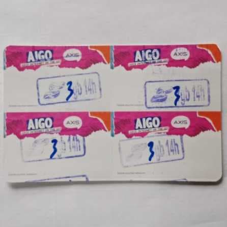 Voucher Aigo 3GB 14hari New