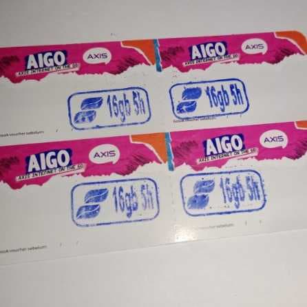 Voucher Axis Aigo 16gb 5h / 7.5GB 5h lama