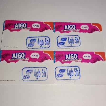 Voucher Axis Aigo 4GB 5h / 3.5GB 5 hari Jawa lama