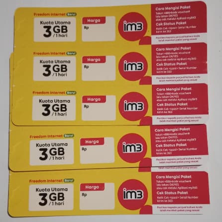Voucher Indosat FIH 3GB 1h Ori Del