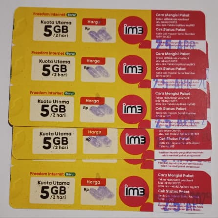 Voucher Indosat FIH 5gb 2h Ori Del 