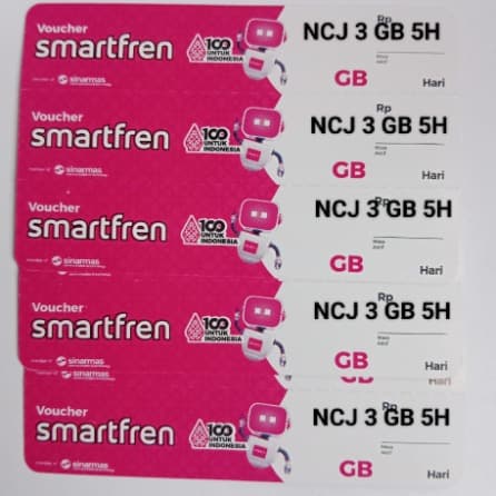 Voucher Smartfren NCJ 4GB 5hari / 3gb lama