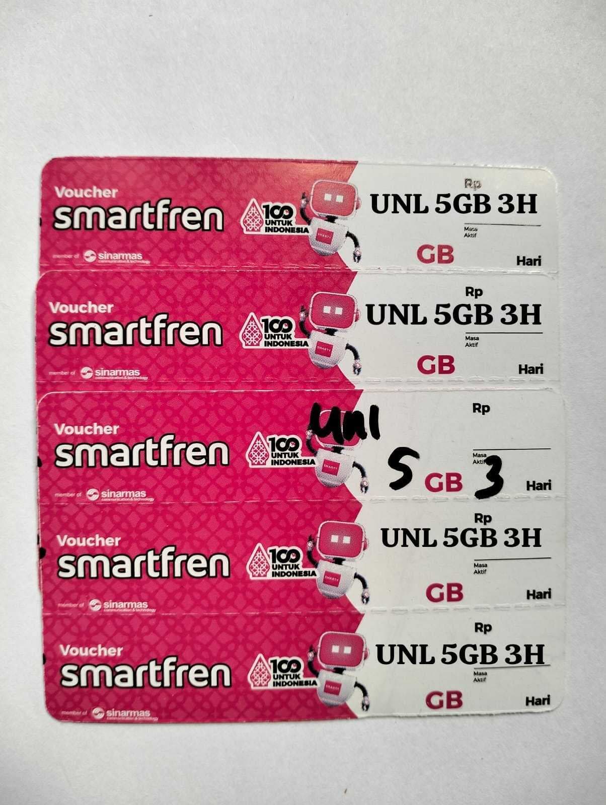 Voucher Smartfren SCJ Unl 5gb 3h