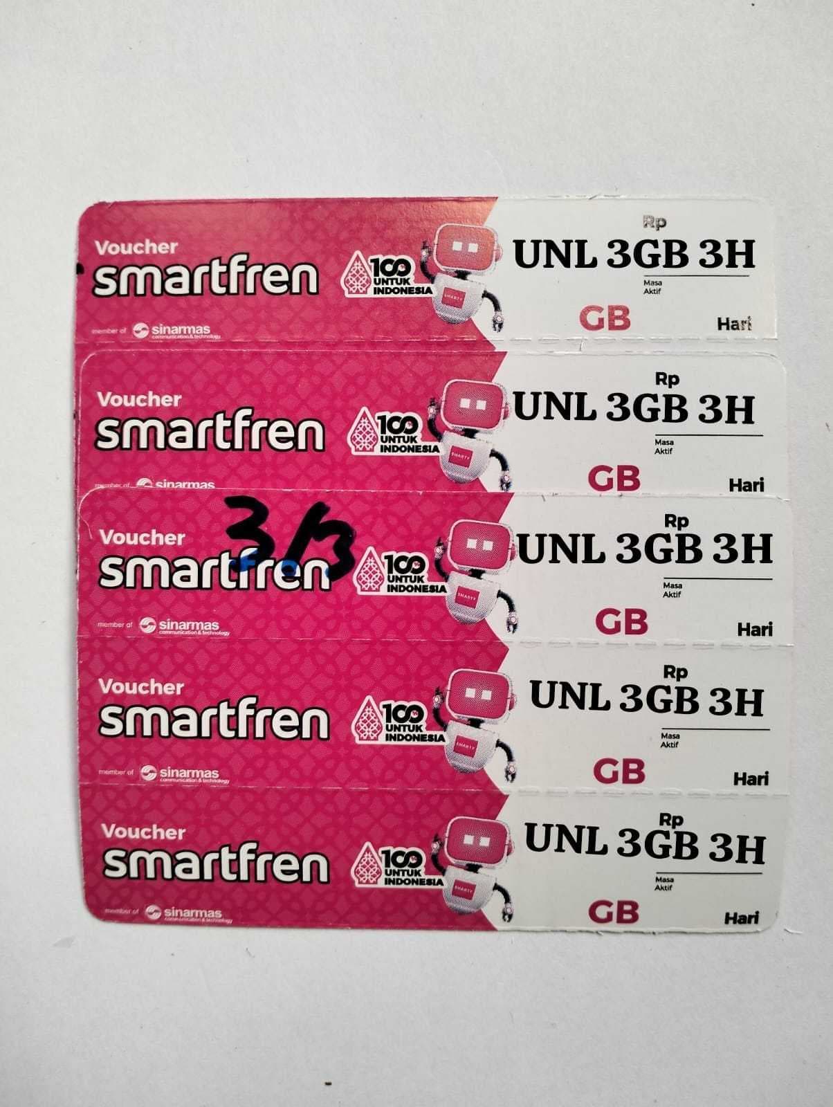 Voucher Smartfren SCJ Unl 3gb 3h