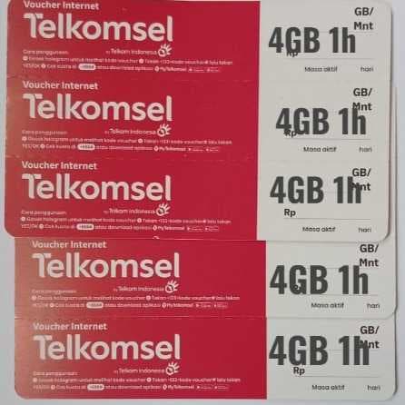 Voucher Telkomsel 4GB 1h New