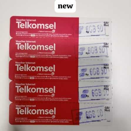 Voucher Telkomsel 6gb 5h new