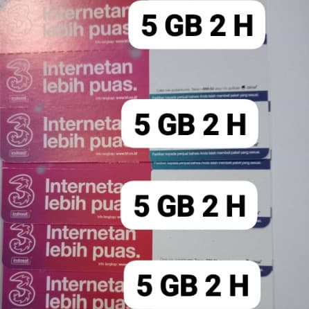Voucher Tri Happy 7gb 2h / 6gb 2h lama