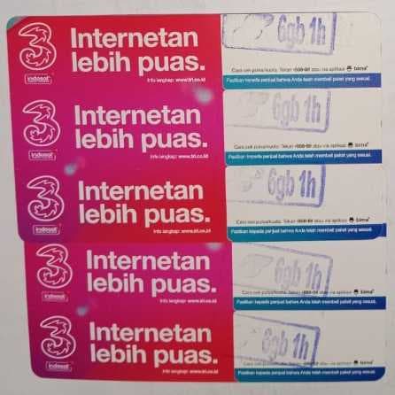 Voucher Tri Happy 6gb 1h / 2gb 1h