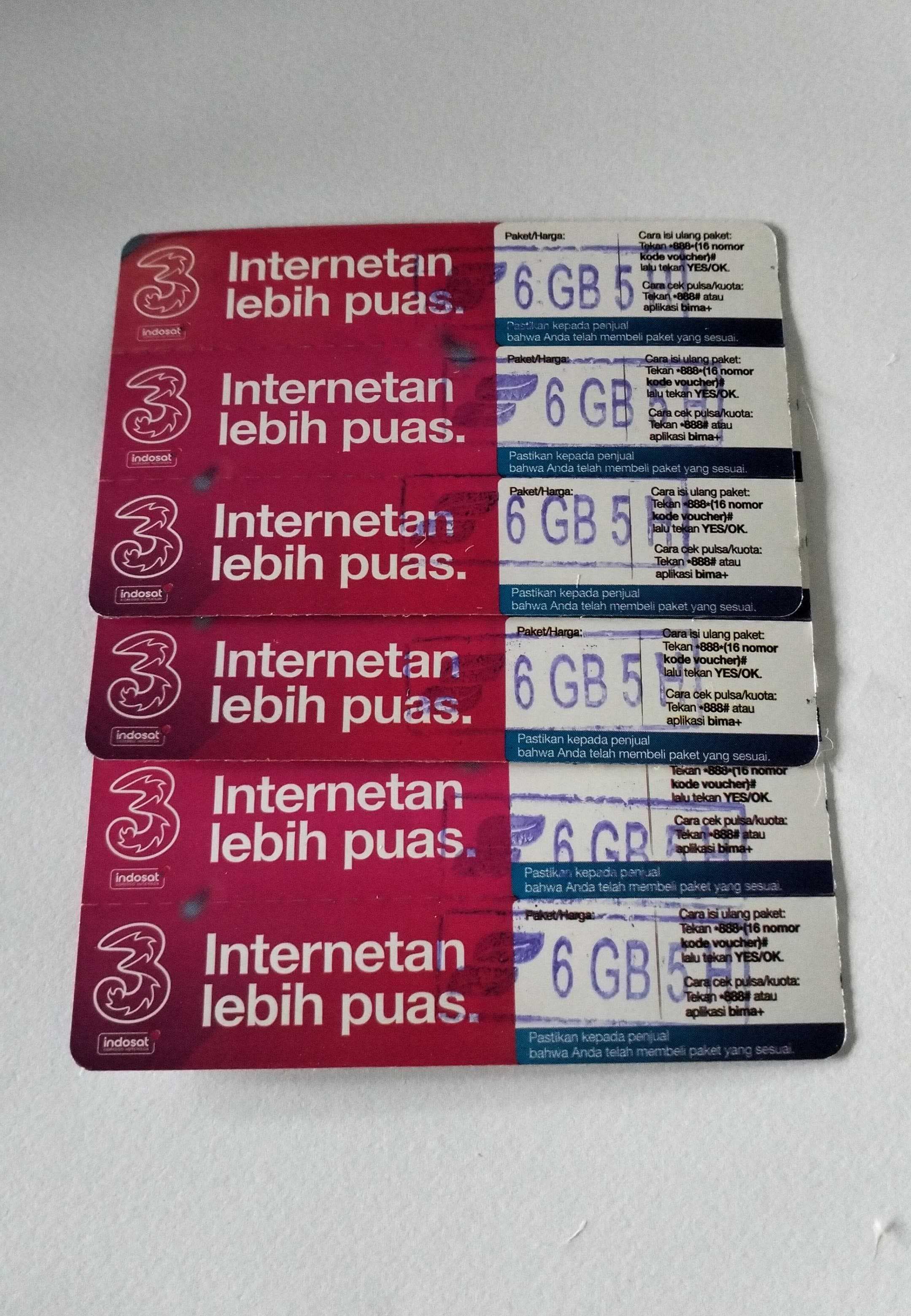 Voucher Tri Happy 11GB 5H / 7gb 5h lama
