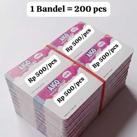 Voucher Zero Aigo Axis 1 bandel /200pcs