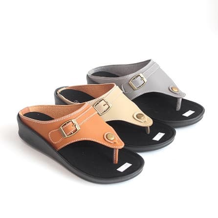 Wedges Sandal Jepit Wanita Kekinian