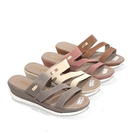 Wedges Wanita Sandal Slop Tinggi 5CM