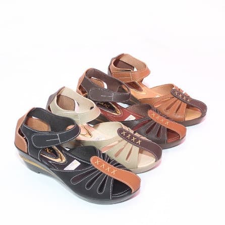 Wedges Wanita Sepatu Sandal Tali 5CM