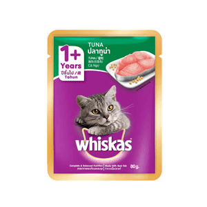 WHISKAS CAT FOOD TUNA PCK 85/80g