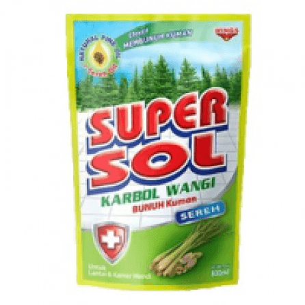 Wings Supersol Karbol Wangi Sereh Pch 800mL