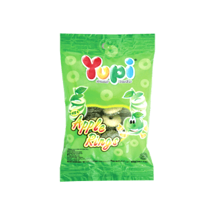 YUPI CANDY GUMMY APPLE RING PCK 50/45g