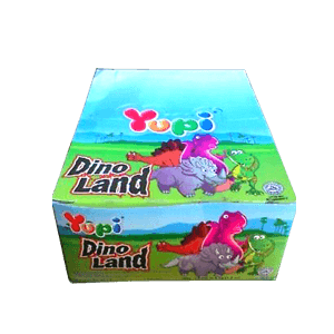 YUPI CANDY GUMMY DINOLAND PCK 7/6.5g