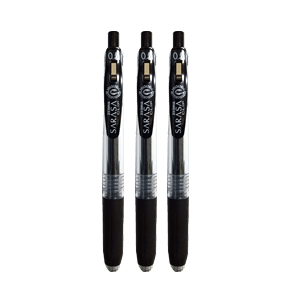 ZEBRA BALLPOINT SARASA 0.5 BLACK PCK 