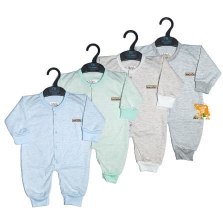 CHIYO Baju Kodok Panjang Buka Kaki / Jumper / Sleepsuit / Jumpsuit Size New Born (0 - 3 Bulan)