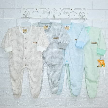 CHIYO Baju Kodok Panjang Tutup Kaki / Jumper / Sleepsuit / Jumpsuit - New Born (0 - 3 Bulan)