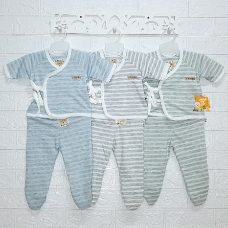 CHIYO Setelan Baju Kimono & Celana Panjang Tutup Kaki - New Born (0 - 3 Bulan)