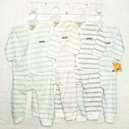 CHIYO Setelan Baju Panjang Kancing Depan BIS & Celana Panjang - S M L (4 - 36 Bulan) Ver. 2