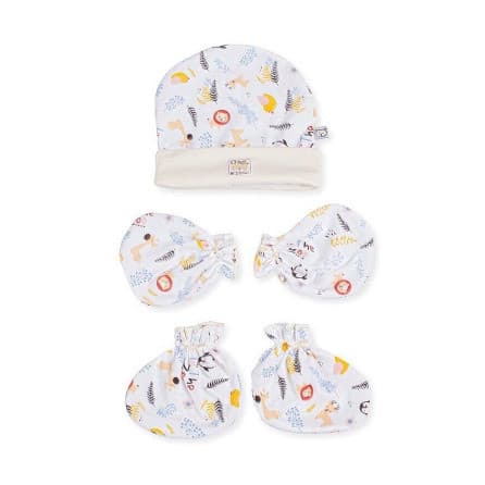 CHIYO Topi Set Sarung Tangan & Kaki / STK & Topi New Born (0 - 3 Bulan)