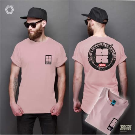 Eclipt Kaos Pria Bahan Cotton Combed 30S Soft Tees -BackConcept1 - DustyPink