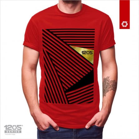 Eclipt Kaos Pria Bahan Cotton Combed 30S Soft Tees Surfing - MattStripe1 - Red