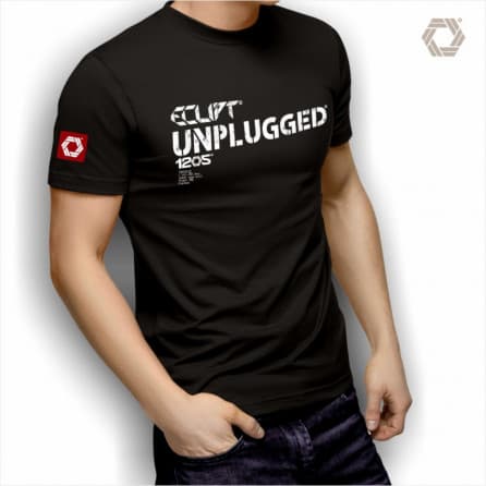 Eclipt Kaos Pria Bahan Cotton Combed 30S Soft Tees -UNPlugged Black