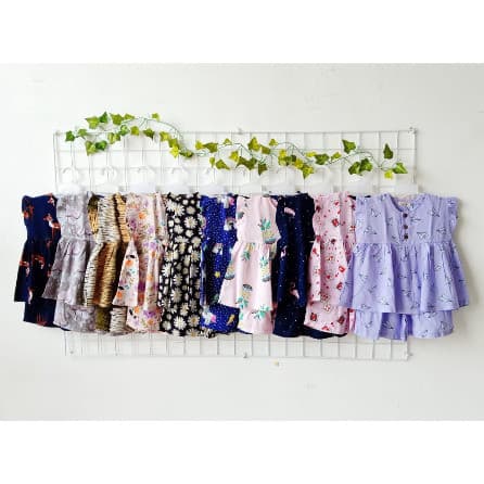 Kumiku One Set - Setelan Rayon Pendek Anak Perempuan 2 - 5 Tahun Versi 2