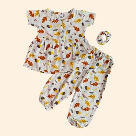 Meredith One Set - Setelan Anak Rayon FREE Ikat Rambut 1 - 3 Tahun Versi 2