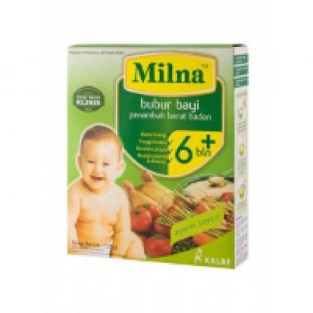 Milna Bubur Bayi Penambah Berat Badan Ayam + Sayuran/Kacang Polong BOX 120g