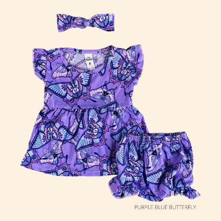 Olive Set - Setelan Baju Bayi Perempuan FREE Headband 3 - 15 Bulan Versi 2 B