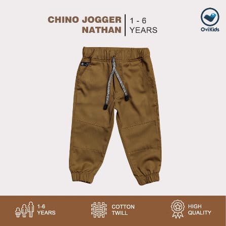 OVIKIDS - Celana Chino Anak Jogger Unisex / Bawahan Nathan (1 - 6 Tahun)