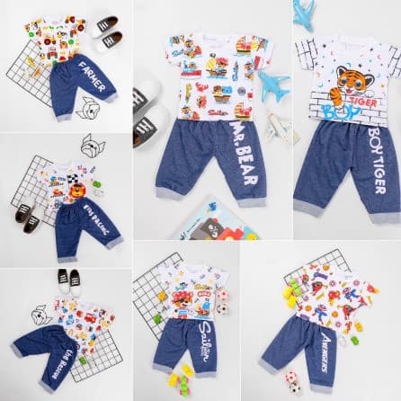 Owlet - Setelan Kaos & Celana Jogger Anak Laki - Laki 6 Bulan - 3 Tahun