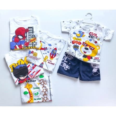 Owlet - Setelan Kaos Celana Jogger & Celana Pendek Anak Laki - Laki 9 Bulan - 1.5 Tahun