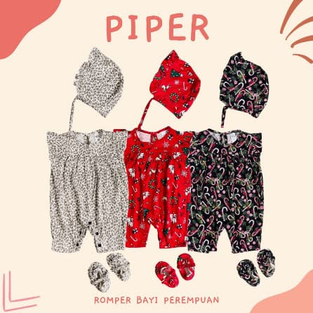 Piper - Romper Bayi Perempuan FREE Topi & Sepatu Prewalker 6 - 18 Bulan