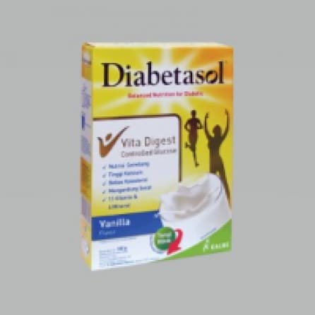 Susu Bubuk Diabetasol Susu Formula Diabetes W/Vitadg Vanila Box 180 g