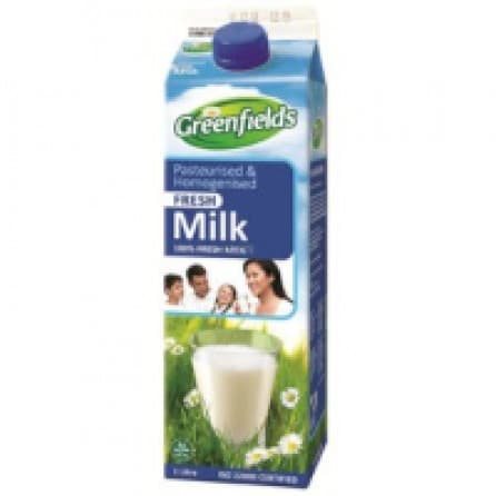 Susu Segar Greenfields Fresh Milk Pasteurisasi Full Cream Tpk 1000 ml