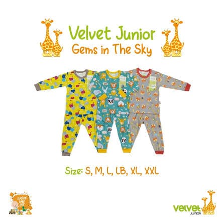 Velvet Junior Setelan Oblong Panjang Celana Panjang Size S M L LB XL XXL